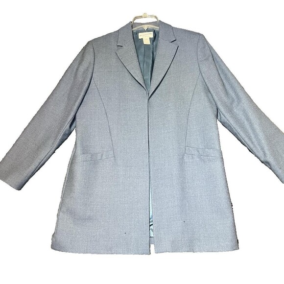 Vintage Pendleton Blazer Womens Size 14 Blue 100% Virgin Wool Jacket Made In USA - Picture 2 of 16